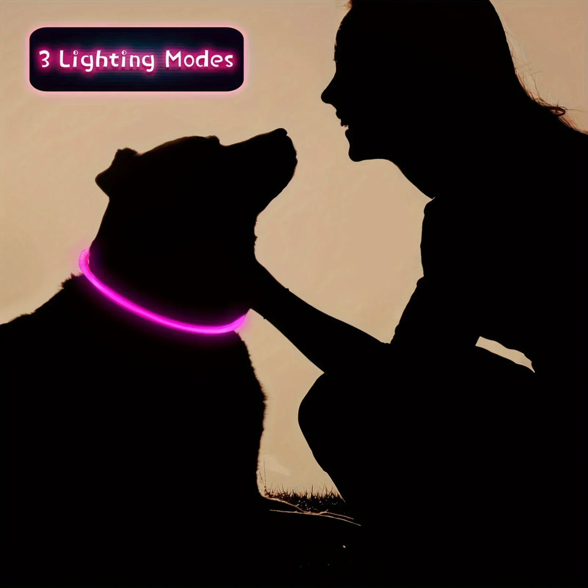 Rechargeable LED Dog Collar – Cut-to-Fit Glow Safety Ring