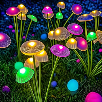 Color-Changing Solar Mushroom Garden Lights – Waterproof LED Pathway Stakes