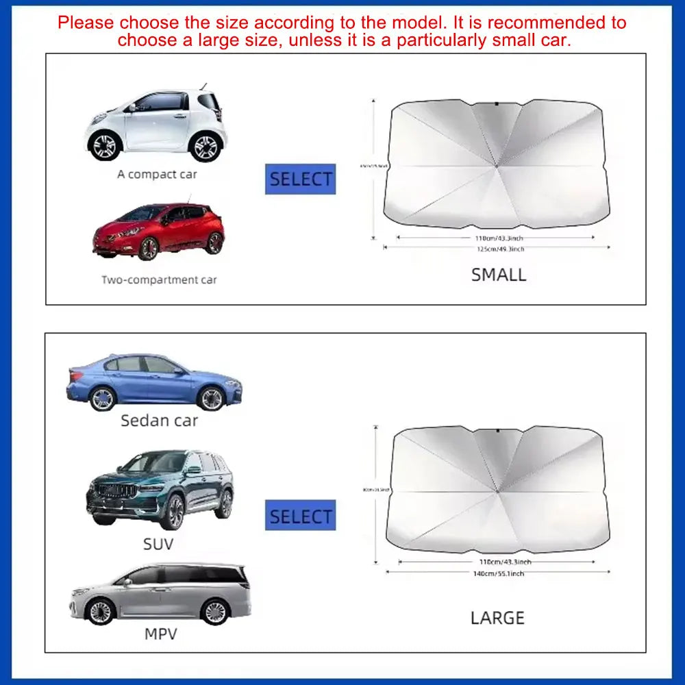 Foldable Windshield Sunshade Umbrella