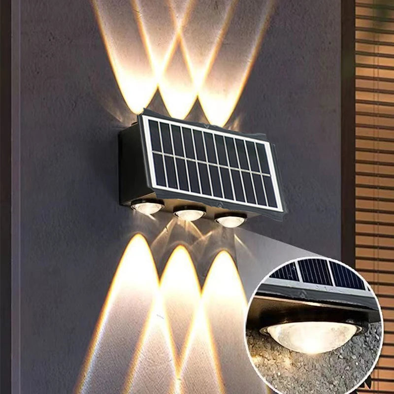 Modern Solar Vertical LED Wall Lamp