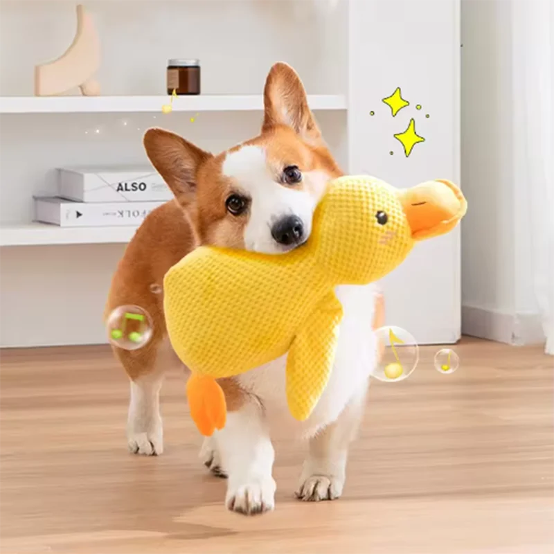 Plush Quacking Duck Dog Toy - Soft Cuddle Companion (1 Toy)