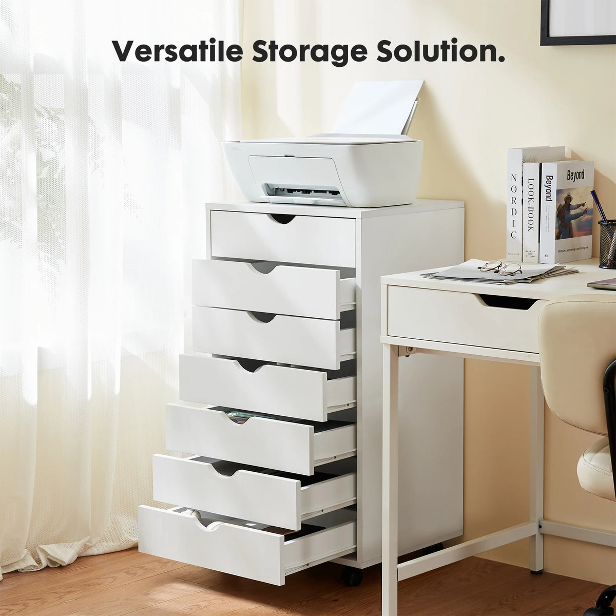7-Drawer Storage Dresser – Bedroom & Office Organizer