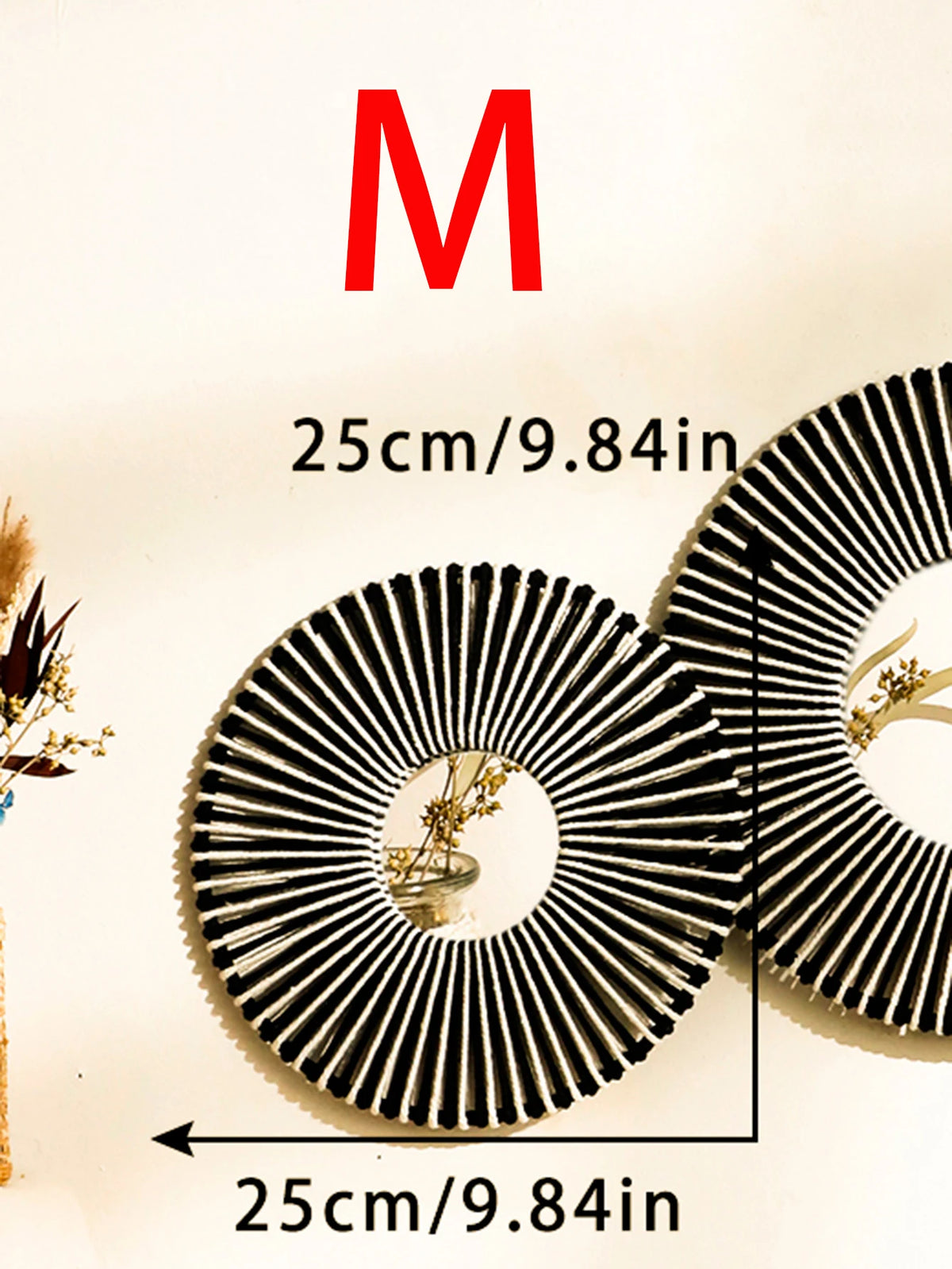 Boho Woven Jute Rope Round Wall Mirror