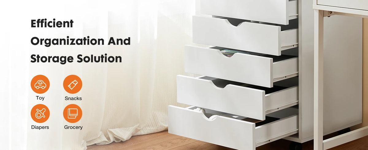 7-Drawer Storage Dresser – Bedroom & Office Organizer