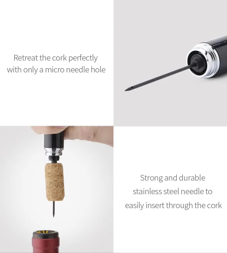 Air Pressure Wine Opener – Manual Cork Removal Tool