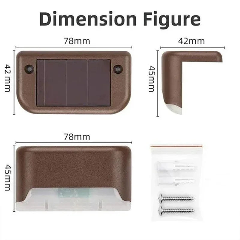 Solar step light dimensions