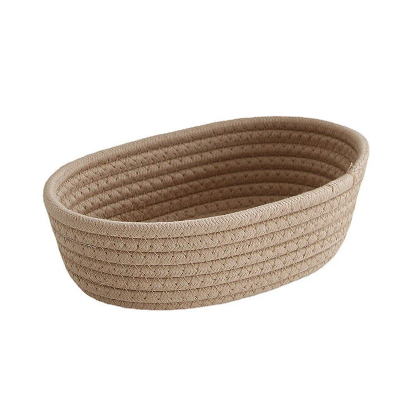 Oval Cotton Rope Woven Catch-All Basket