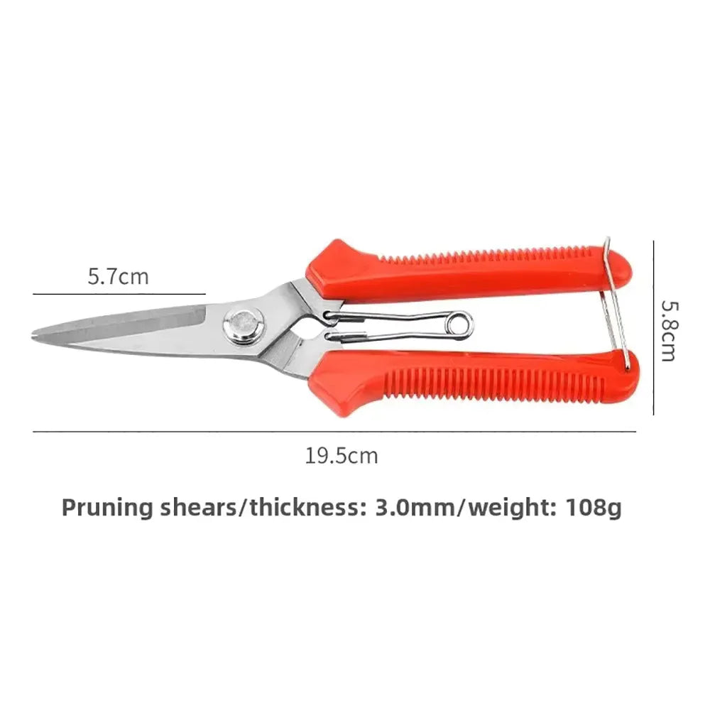 Stainless Steel Garden Pruning Shears – Sharp Precision Snips for Plants, Flowers & Bonsai