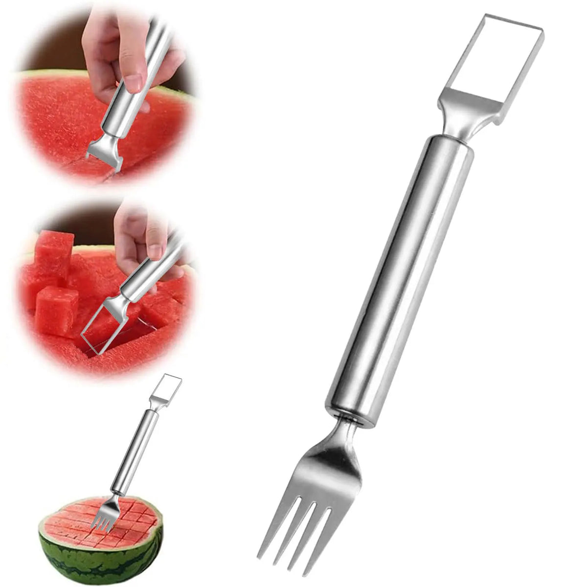 Watermelon Slicer & Serving Fork Set – 3-Piece Fruit Tool Kit