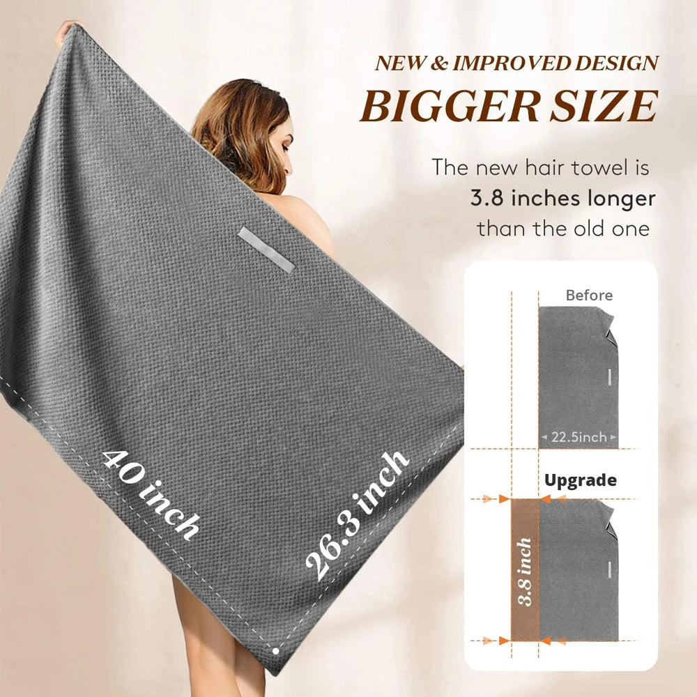 XL Microfiber Hair Towel Wrap
