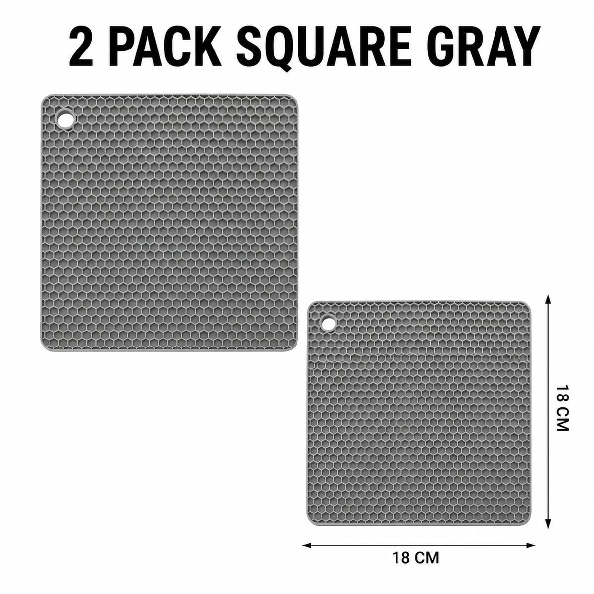 Silicone Honeycomb Trivet Mats, 2-Pack (7 in)