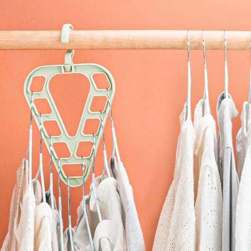 9-Slot Space-Saving Closet Hanger Organizer - Single, 2-Pack or 3-Pack