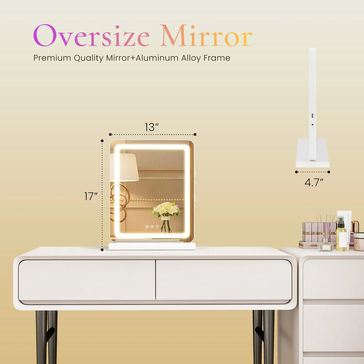 Dimmable LED Vanity Mirror with Memory Function