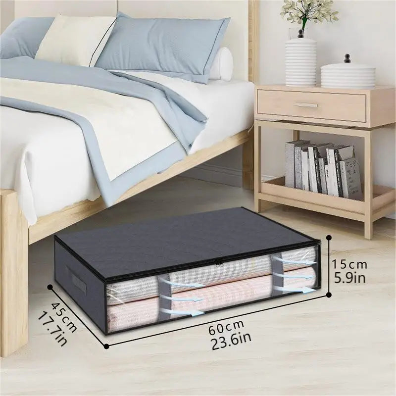 Under-Bed Storage Bag with Clear Window & Handles