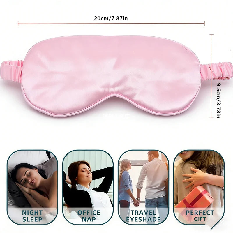 Soft Satin Sleep Mask with Elastic Strap