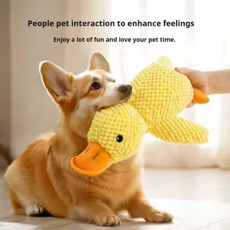 Plush Quacking Duck Dog Toy - Soft Cuddle Companion (1 Toy)