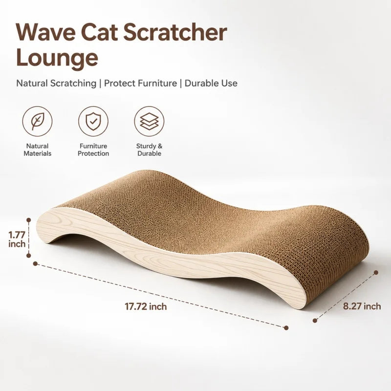 Curved Cardboard Cat Scratcher Lounge