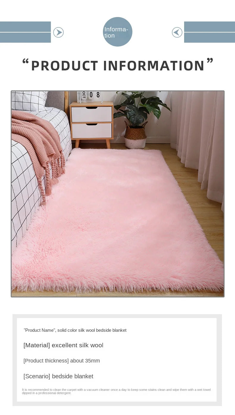 Nordic Soft Plush Area Rug – Modern Home Carpet