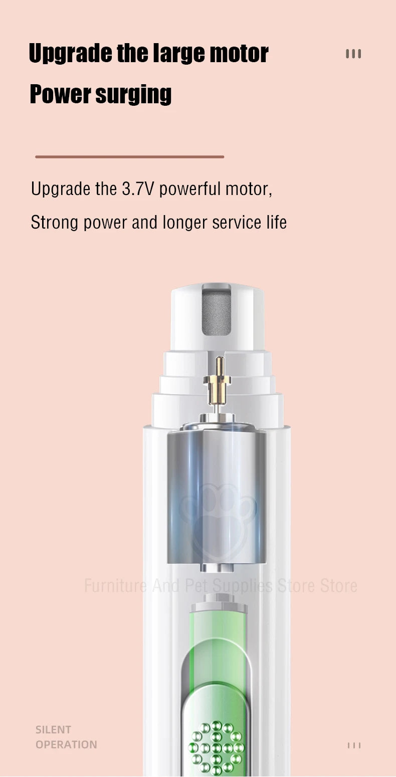 Rechargeable Quiet Pet Nail Grinder