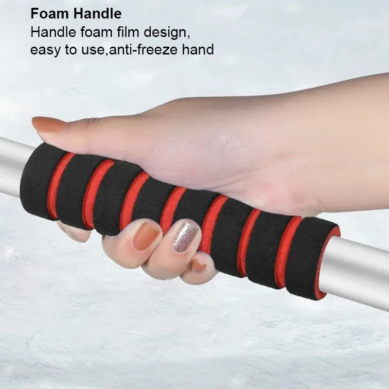 Extendable Snow Brush & Ice Scraper (26-35 in, Detachable)