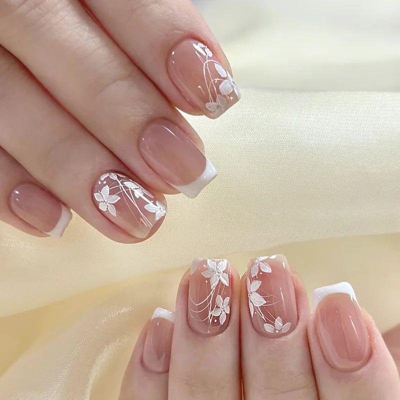 Glossy Cat-Eye Almond Press-On Nails, 24 pcs (12 Sizes)