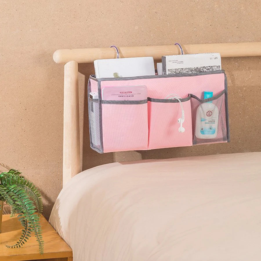 Bedside Hanging Caddy Organizer with Hooks