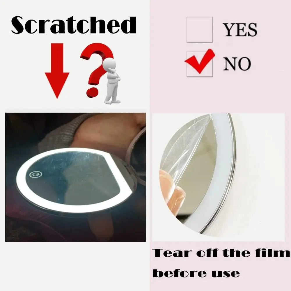 Rechargeable LED Compact Travel Mirror 1X/3X