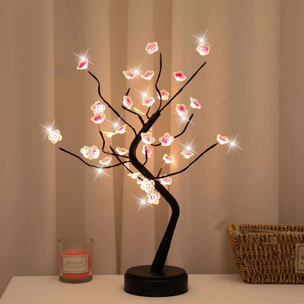 Decorative LED Tree Lamp – USB-Powered Ambient Night Light