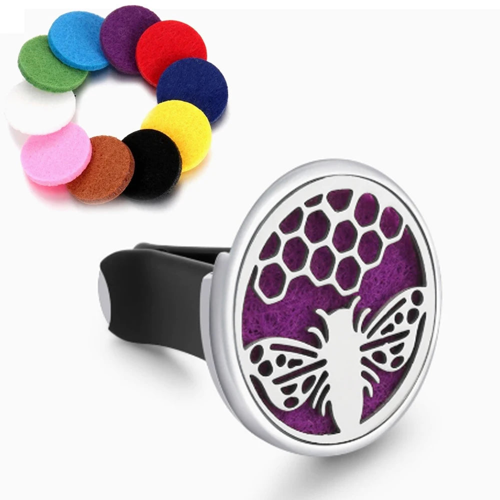 Stainless Steel Aromatherapy Vent Clip Diffuser Locket