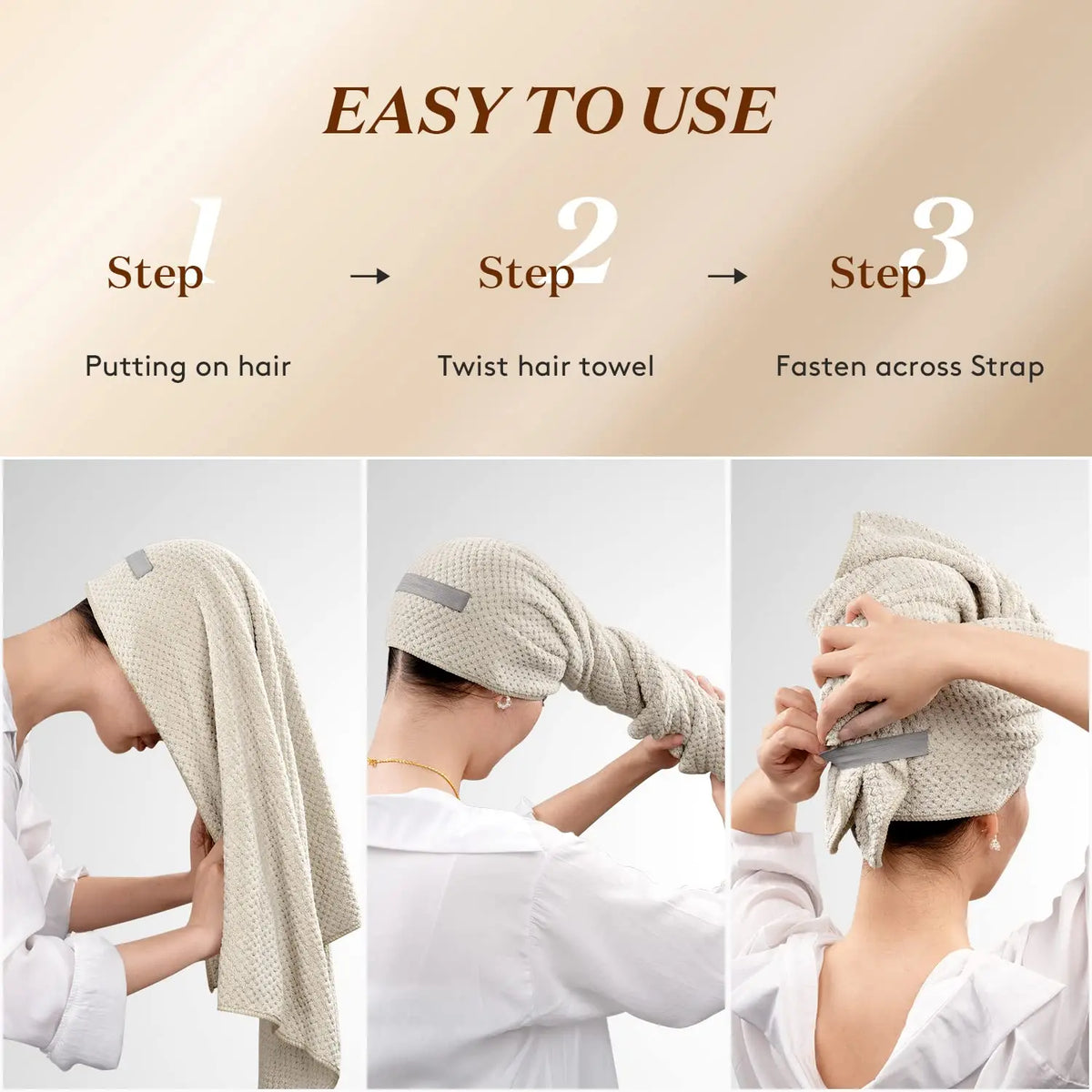 XL Microfiber Hair Towel Wrap