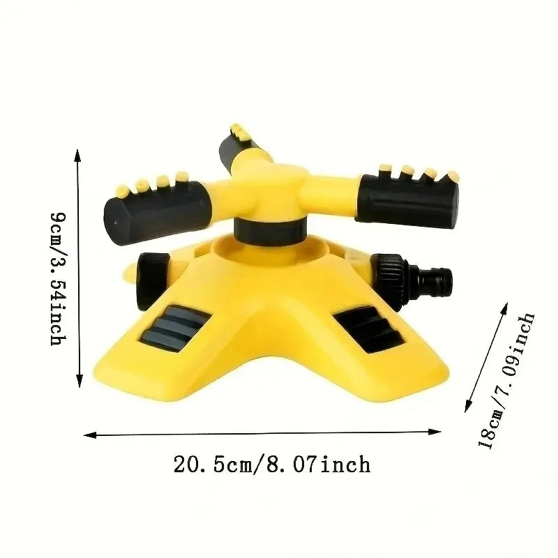 3-Arm 360° Rotating Lawn Sprinkler