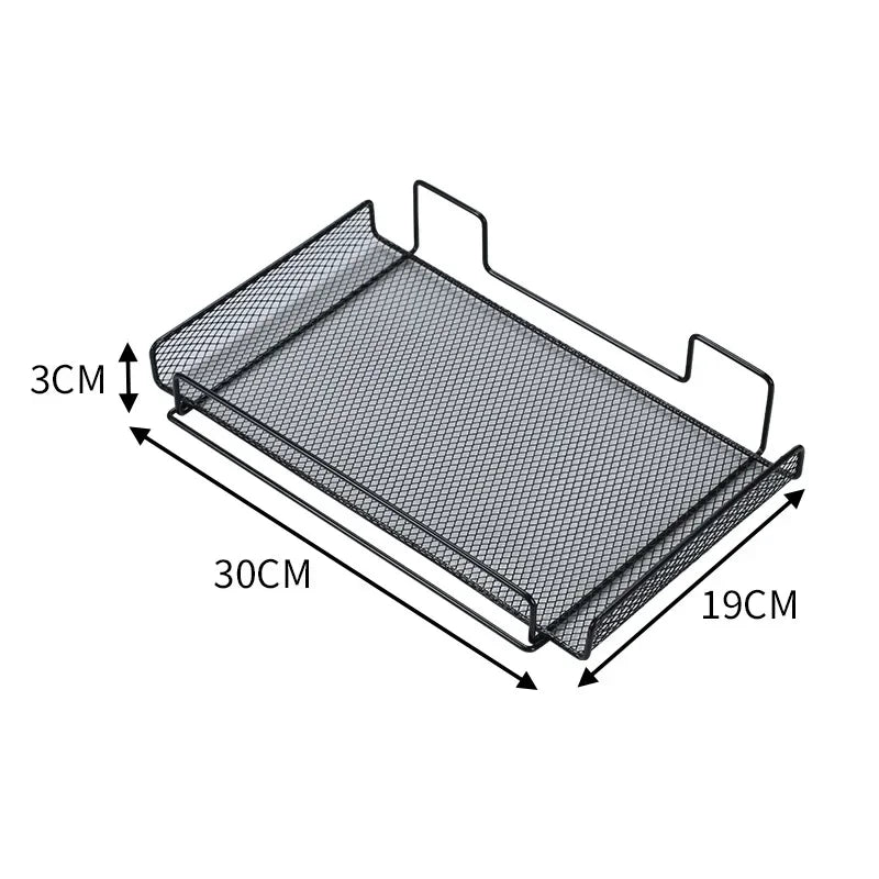 No-Drill Under-Desk Cable Tray – Clamp-On Wire Organizer