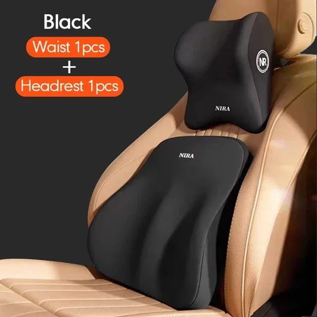 Memory Foam Car Neck Pillow & Lumbar Support