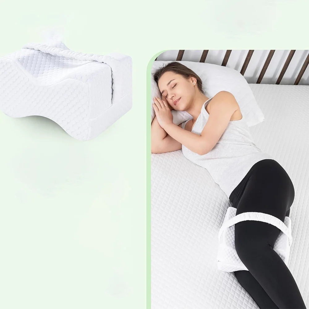 Memory Foam Knee Pillow with Adjustable Strap