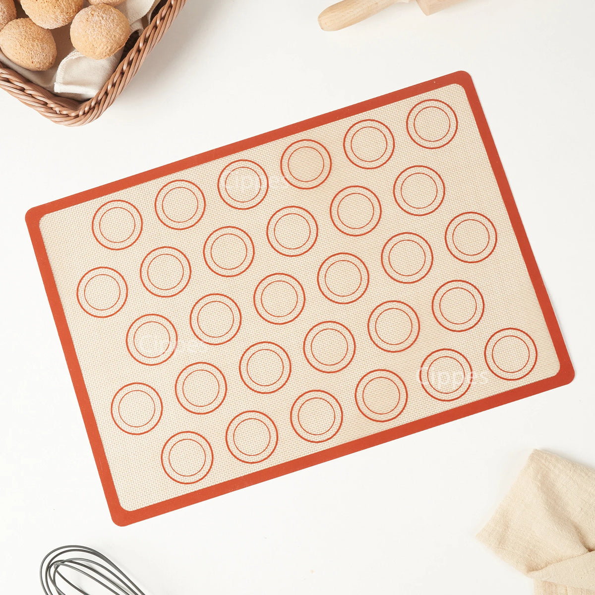Silicone Baking Mat Set – 4 Non-Stick Reusable Mats with Brush & Spatula