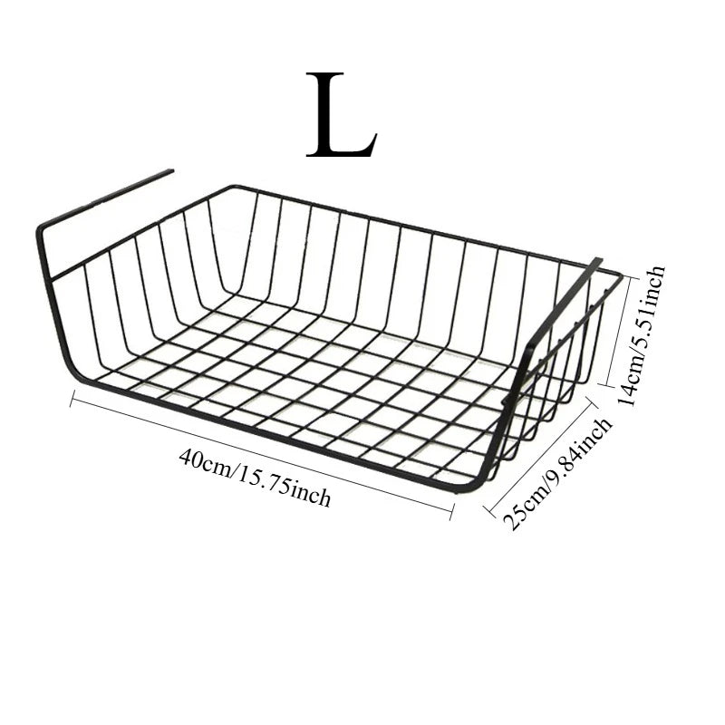 Under-Shelf Hanging Wire Storage Basket