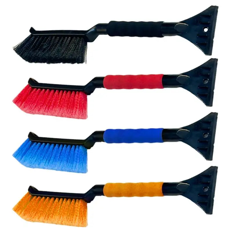 2-in-1 Snow Brush & Ice Scraper with Foam Grip - Blue
