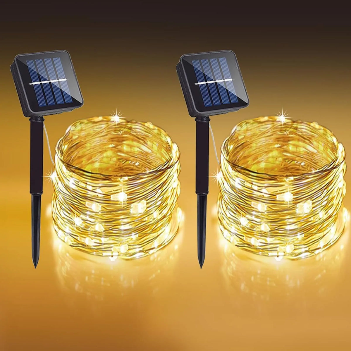 Solar Fairy String Lights – 8 Modes Waterproof Copper Wire Lights for Patio, Garden & Trees