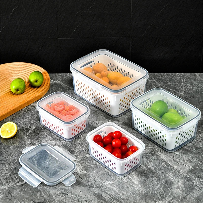 Produce Saver Container with Removable Drain Basket (3.3L)