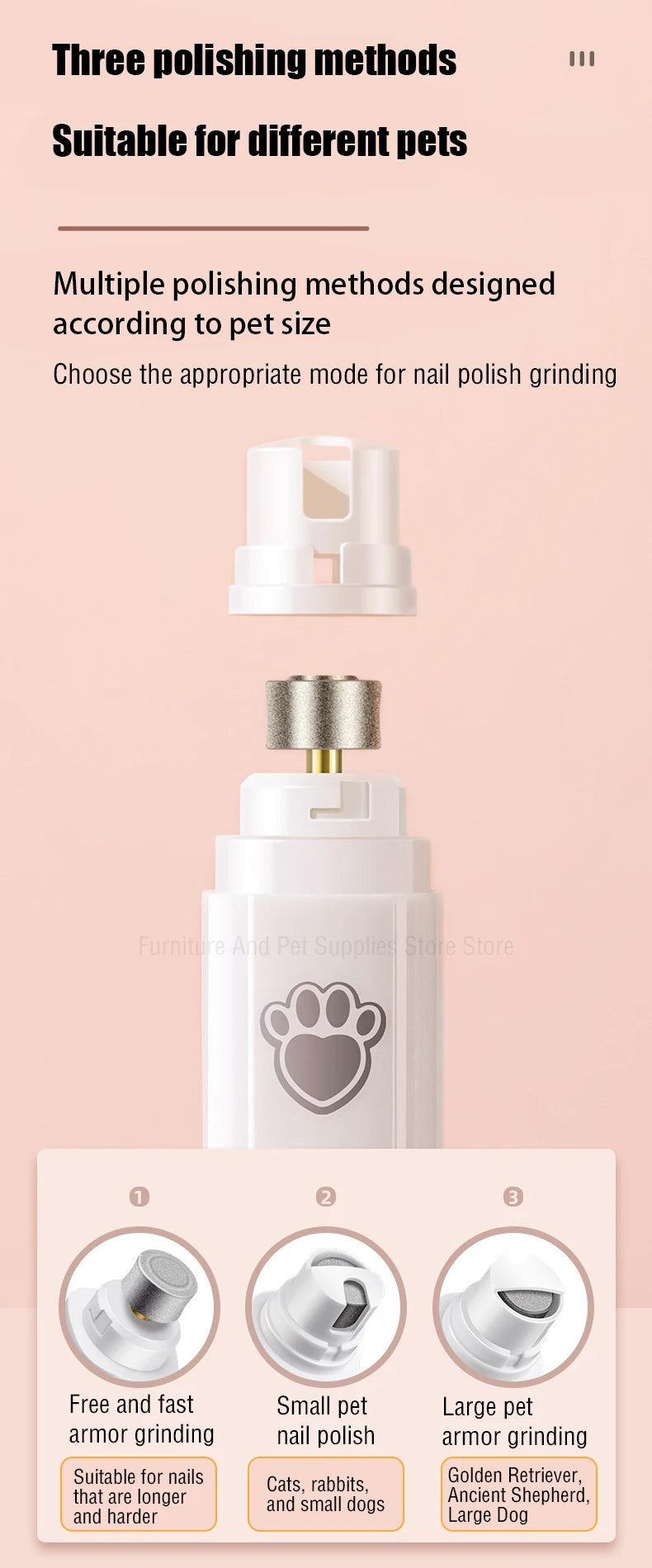 Rechargeable Quiet Pet Nail Grinder