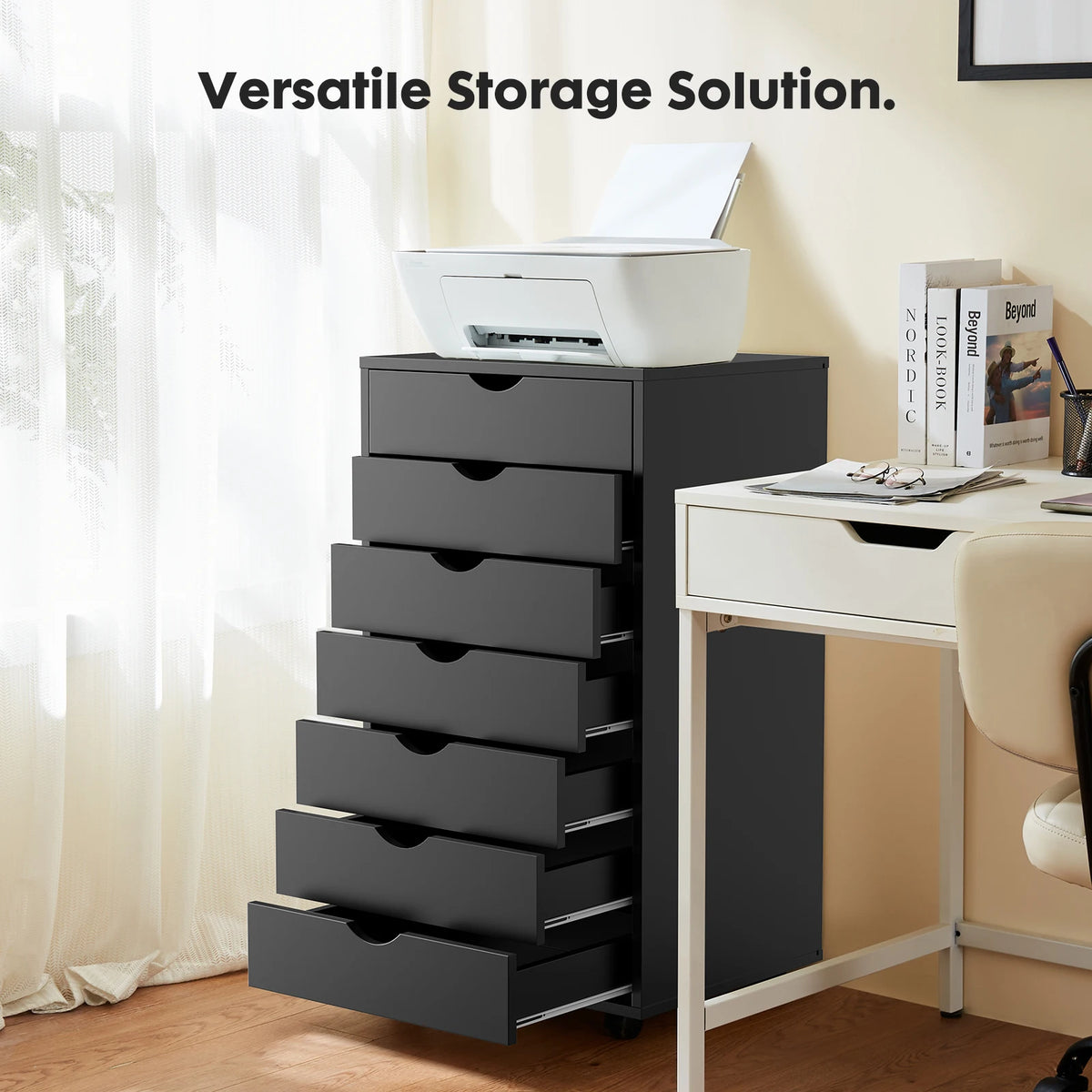 7-Drawer Storage Dresser – Bedroom & Office Organizer