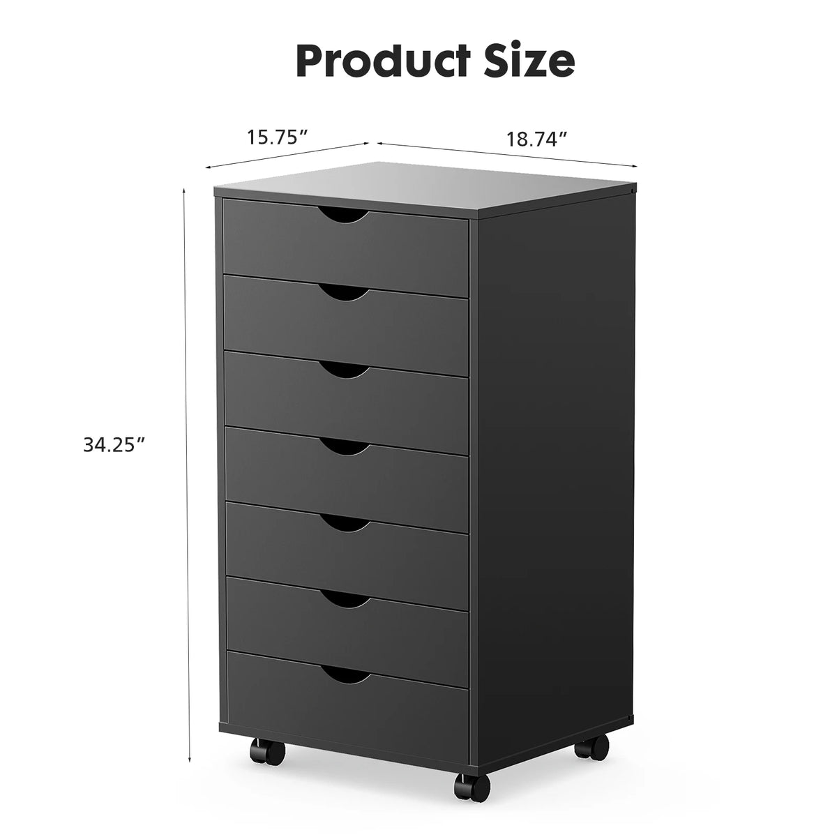 7-Drawer Storage Dresser – Bedroom & Office Organizer