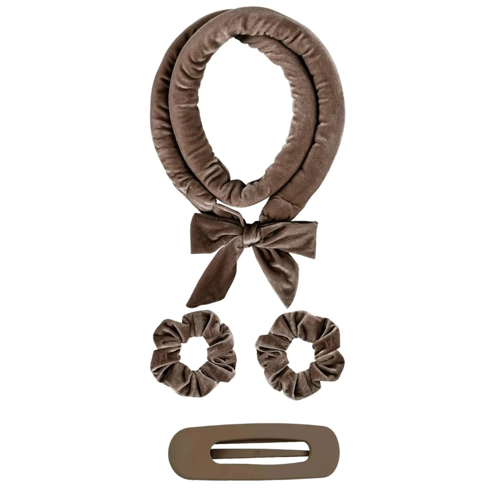 Heatless Curling Rod Headband Set with Scrunchies & Clip