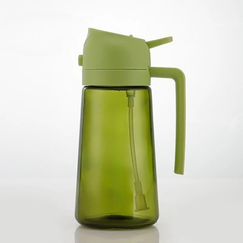 2-in-1 Glass Olive Oil Sprayer & Pourer Bottle (470 ml)