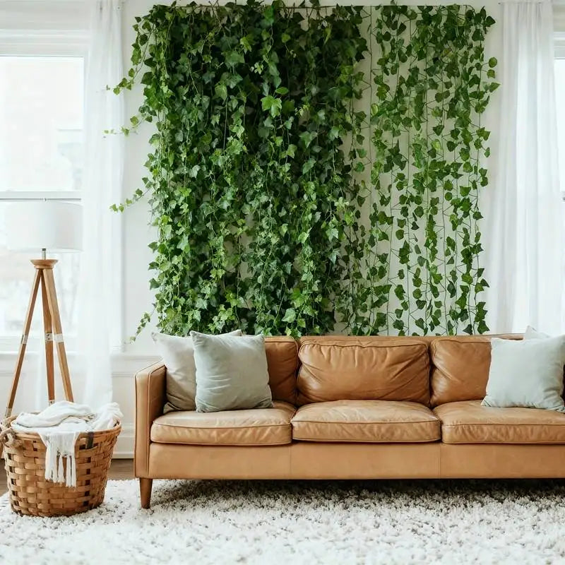 Artificial Ivy Garland Set – 24 Strands, 62 ft Faux Greenery Vines for Wall & Party Decor