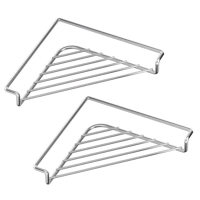 Stainless Steel Sink Corner Rack for Sponges & Brushes