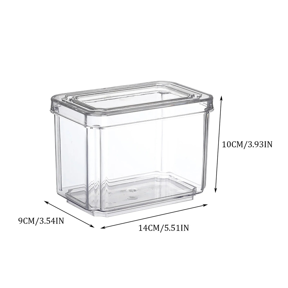 Clear Stackable Fridge Organizer Bin with Lid (Sold Individually)