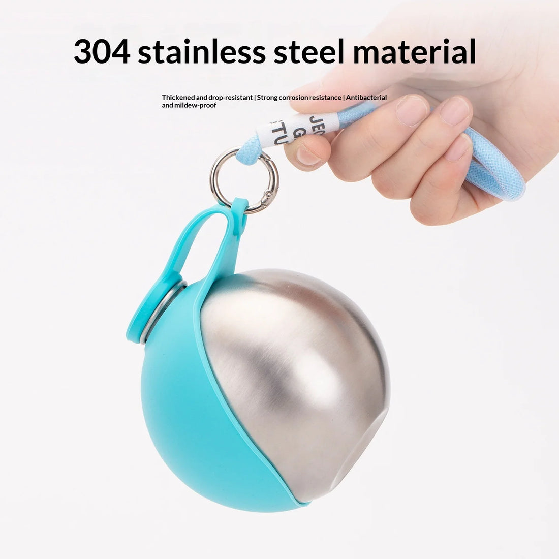 Stainless Steel Dog Water Bottle with Fold-Out Bowl