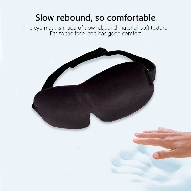 3D Contoured Sleep Mask - Zero Eye Pressure, Light Blocking