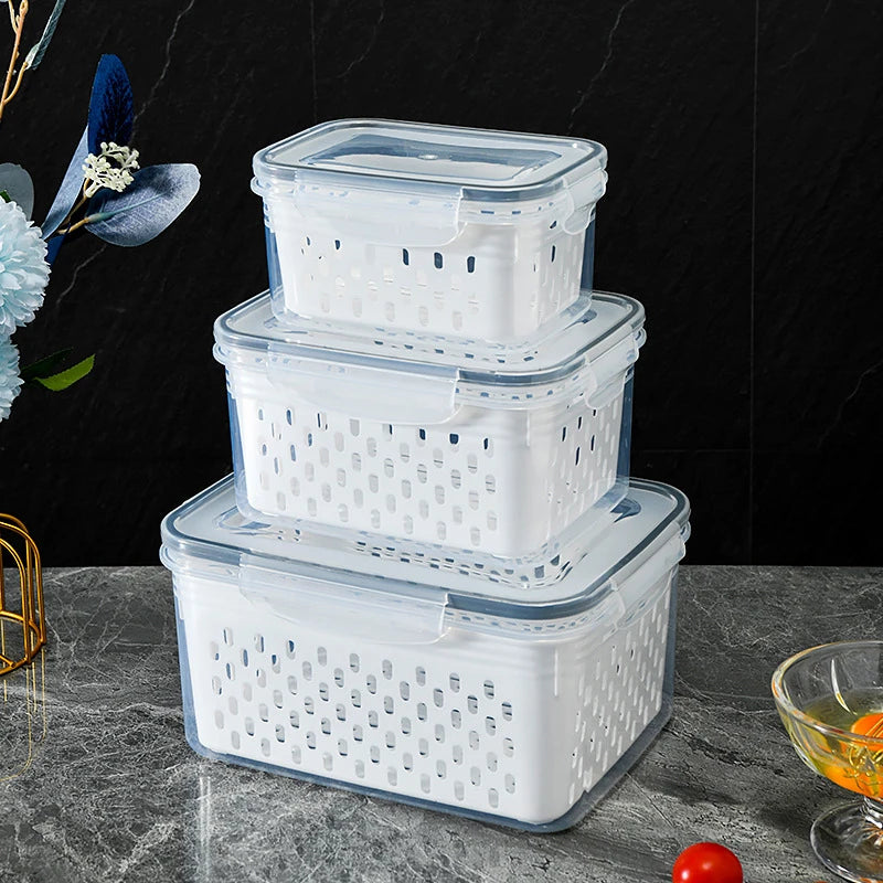 Produce Saver Container with Removable Drain Basket (3.3L)